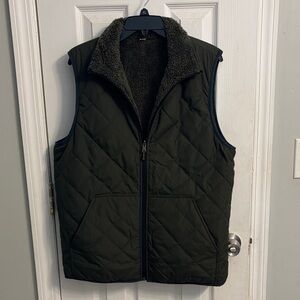 Men's Quilted Olive Green Vest